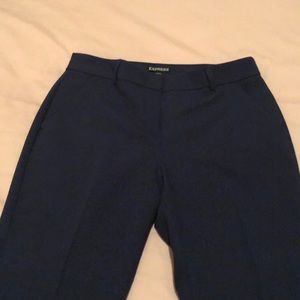 Express, navy blue boot cut pants.